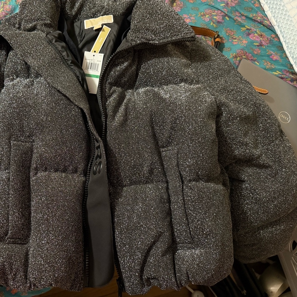 MICHAEL Michael Kors Glittery Black Kids Jacket